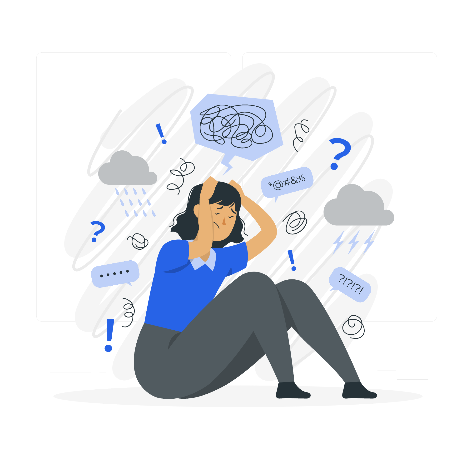 困っている事務員