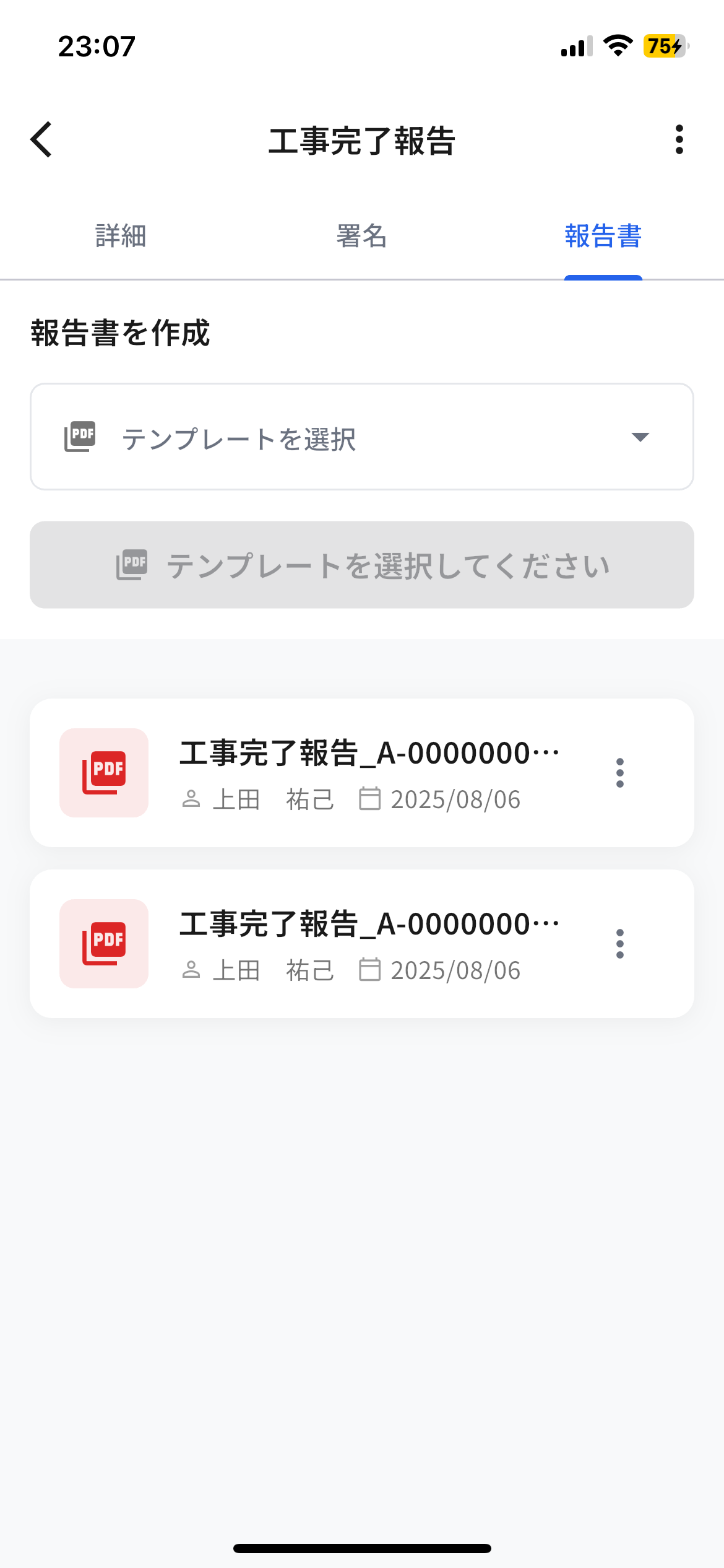 報告詳細（アプリ版）